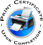 Print certificate upon completion